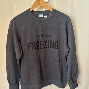 Gray 'Literally Freezing' Sweater